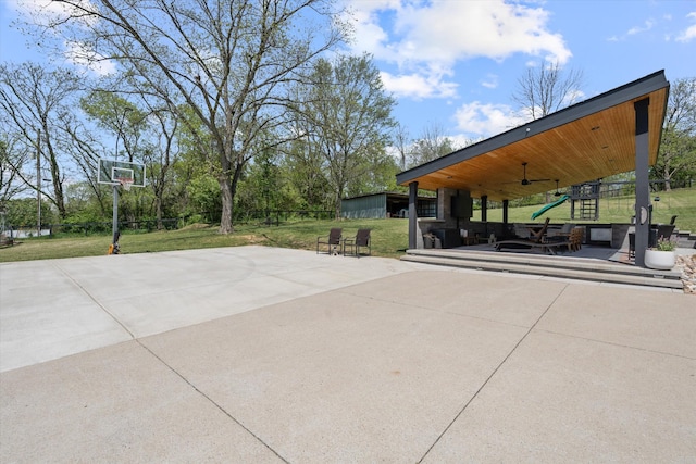 3181 Old Lebanon Dirt Rd, Mount Juliet, TN 37122 - view of basketball court featuring a lawn