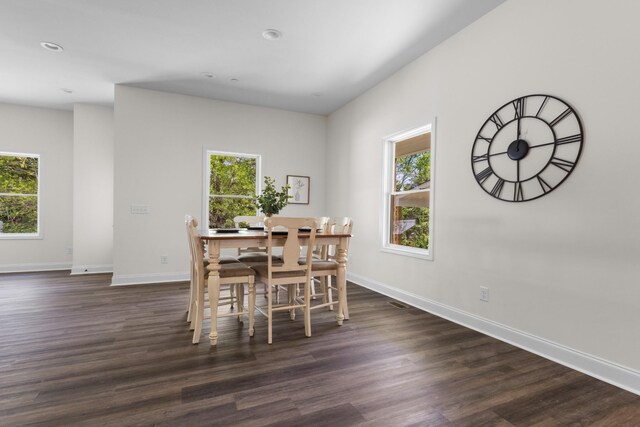 463 Centre St, Pleasant View, TN 37146 - dining area with a wealth of natural light, dark wood-style flooring, and baseboards
