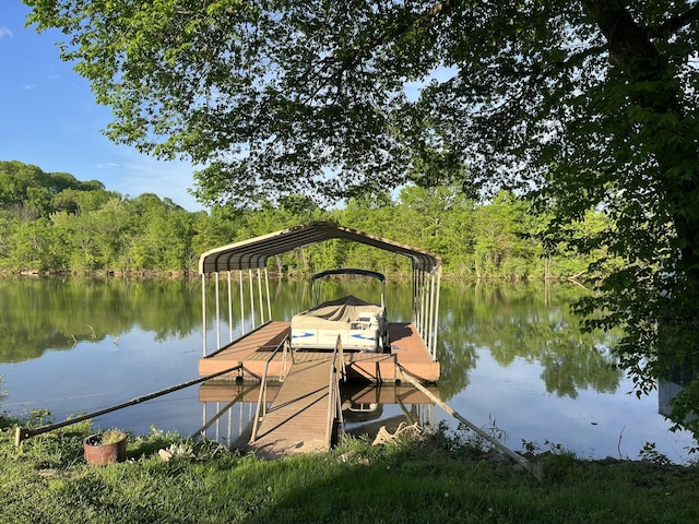 1473 Chapmansboro Rd, Chapmansboro, TN 37035 - dock area with a water view and a forest view