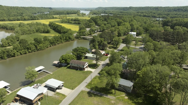 1473 Chapmansboro Rd, Chapmansboro, TN 37035 - birds eye view of property with a forest view and a water view