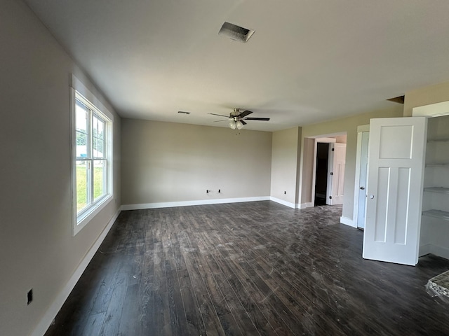 0 Hugh Hunter Rd, Oak Grove, KY 42262 - unfurnished room with ceiling fan and dark wood finished floors