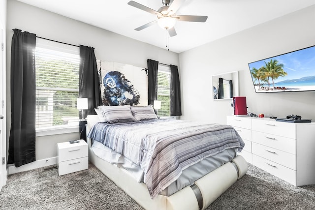 309 Cedar Ct, Clarksville, TN 37042 - bedroom featuring carpet flooring, multiple windows, and ceiling fan