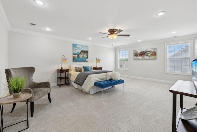 132 Thornwood Pl, Hendersonville, TN 37075 - bedroom featuring light colored carpet, baseboards, and recessed lighting