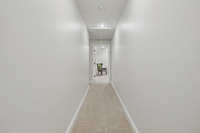 132 Thornwood Pl, Hendersonville, TN 37075 - hallway with attic access, light carpet, and baseboards