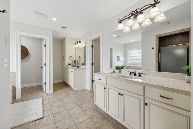 132 Thornwood Pl, Hendersonville, TN 37075 - full bath featuring visible vents, tile patterned floors, and a sink