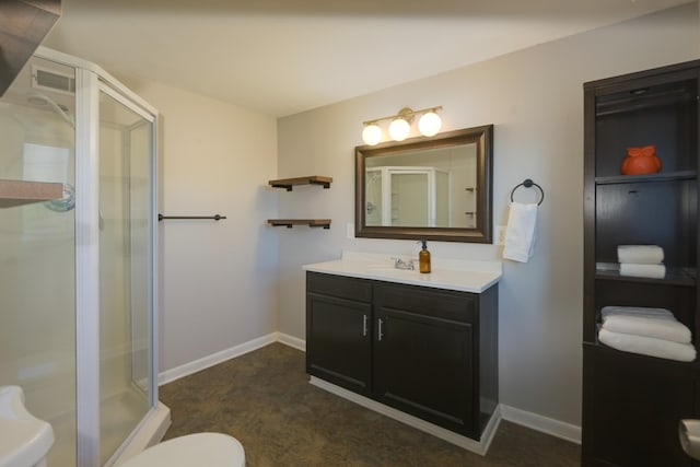 3201 Healy Dr, Nashville, TN 37207 - full bath with toilet, baseboards, vanity, and a stall shower