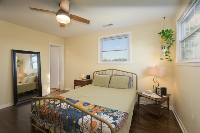 3201 Healy Dr, Nashville, TN 37207 - bedroom with wood finished floors, visible vents, and multiple windows
