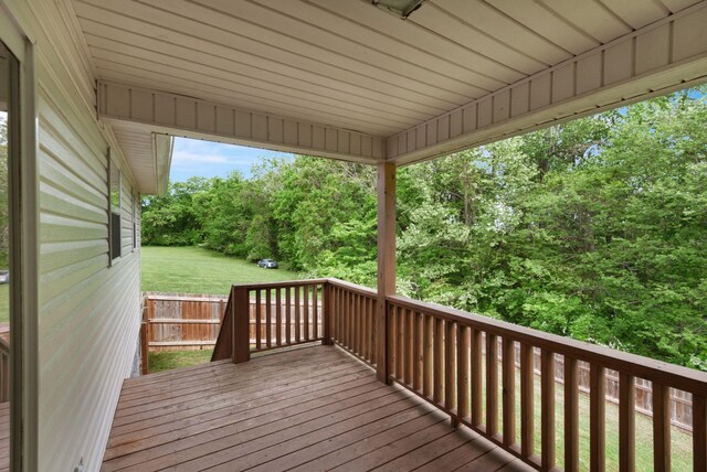 142 Sun Rise Rdg, Pulaski, TN 38478 - wooden deck featuring a lawn