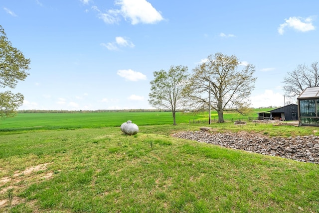 13391 Fruit Hill Red Bridge Rd, Crofton, KY 42217 - view of yard with an exterior structure, an outdoor structure, and a rural view