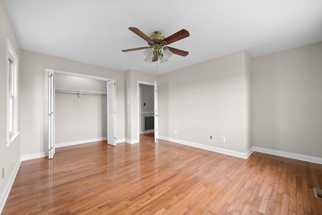 13391 Fruit Hill Red Bridge Rd, Crofton, KY 42217 - unfurnished bedroom featuring light wood-style flooring, a closet, and baseboards