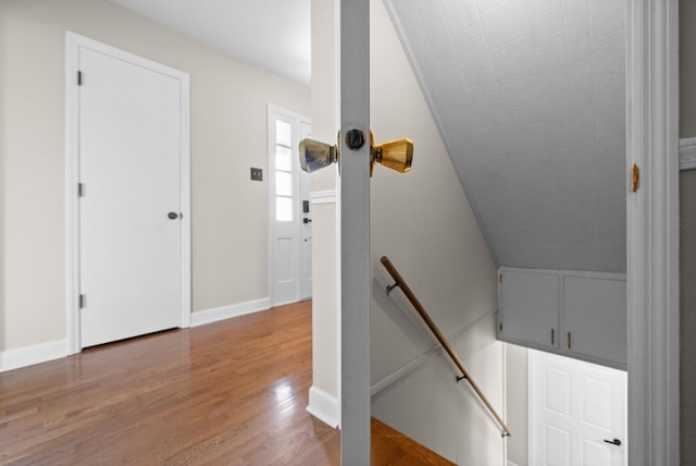 13391 Fruit Hill Red Bridge Rd, Crofton, KY 42217 - staircase featuring wood finished floors and baseboards