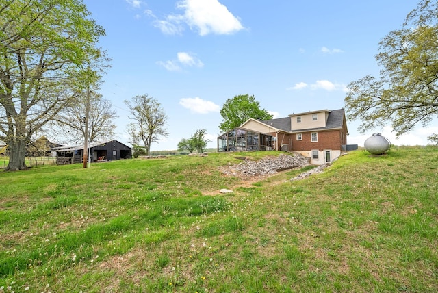 13391 Fruit Hill Red Bridge Rd, Crofton, KY 42217 - view of yard featuring a sunroom