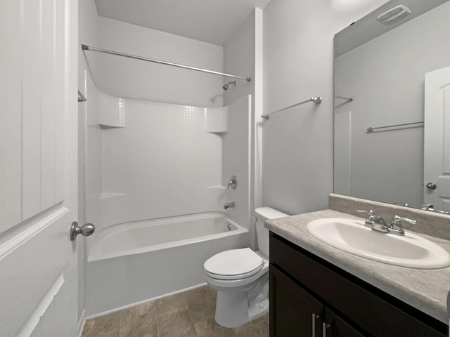 7007 Berkswell Dr, Lebanon, TN 37087 - full bathroom featuring visible vents, vanity, washtub / shower combination, and toilet