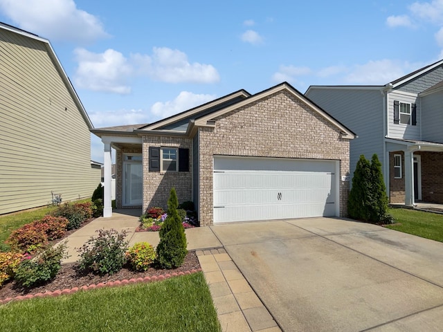 7007 Berkswell Dr, Lebanon, TN 37087 - ranch-style house with an attached garage, brick siding, and concrete driveway