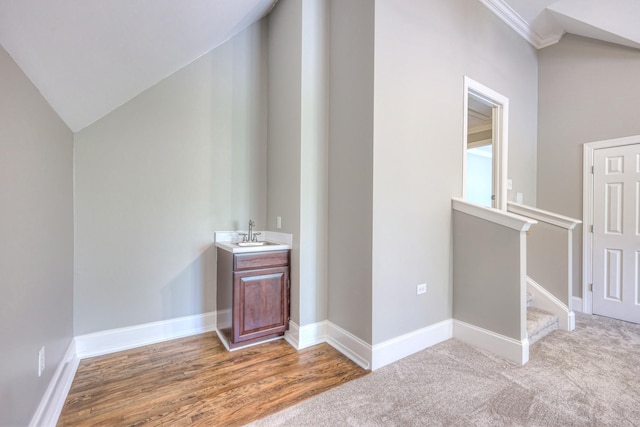 1178 Mccoury Ln, Spring Hill, TN 37174 - additional living space featuring indoor wet bar, baseboards, a sink, and lofted ceiling