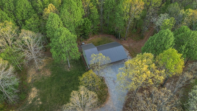 aerial view featuring a view of trees