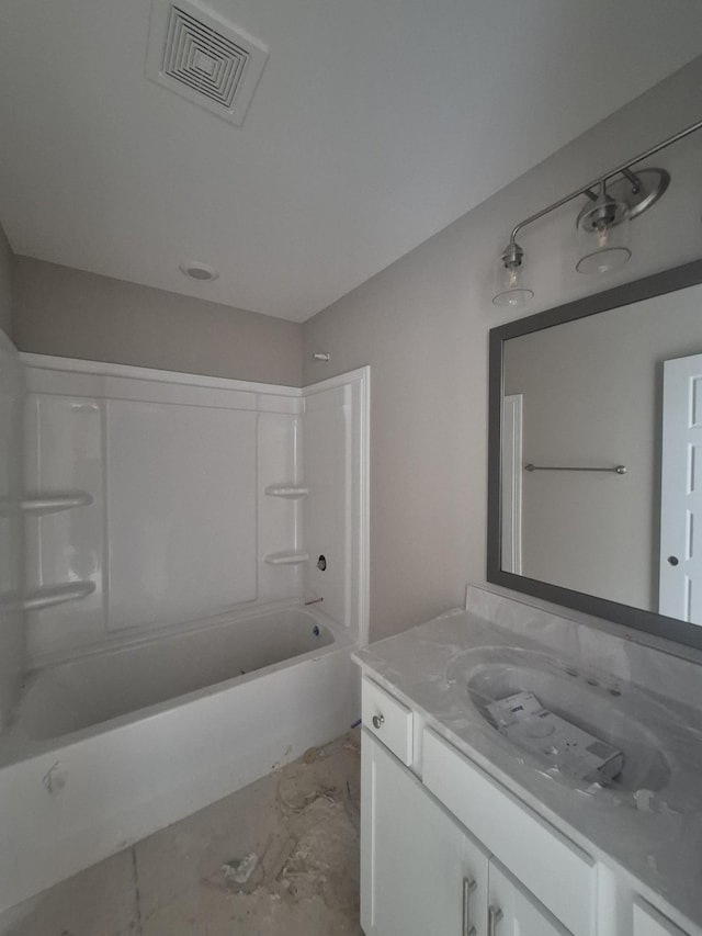 6 Hugh Hunter Rd, Oak Grove, KY 42262 - bathroom with vanity, marble look tile flooring, and washtub / shower combination