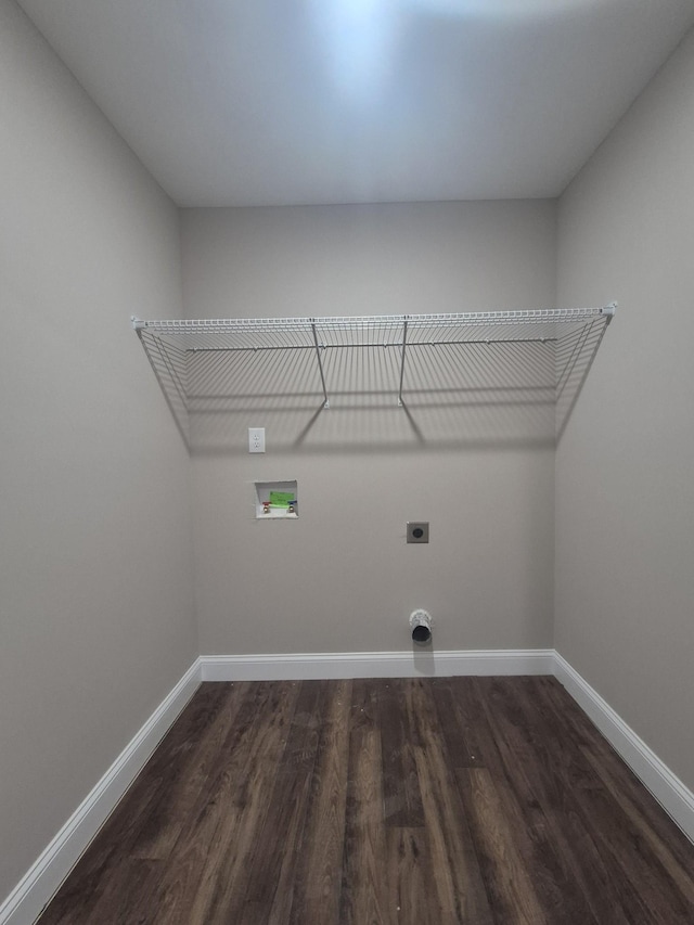 6 Hugh Hunter Rd, Oak Grove, KY 42262 - laundry area featuring electric dryer hookup, wood finished floors, and washer hookup