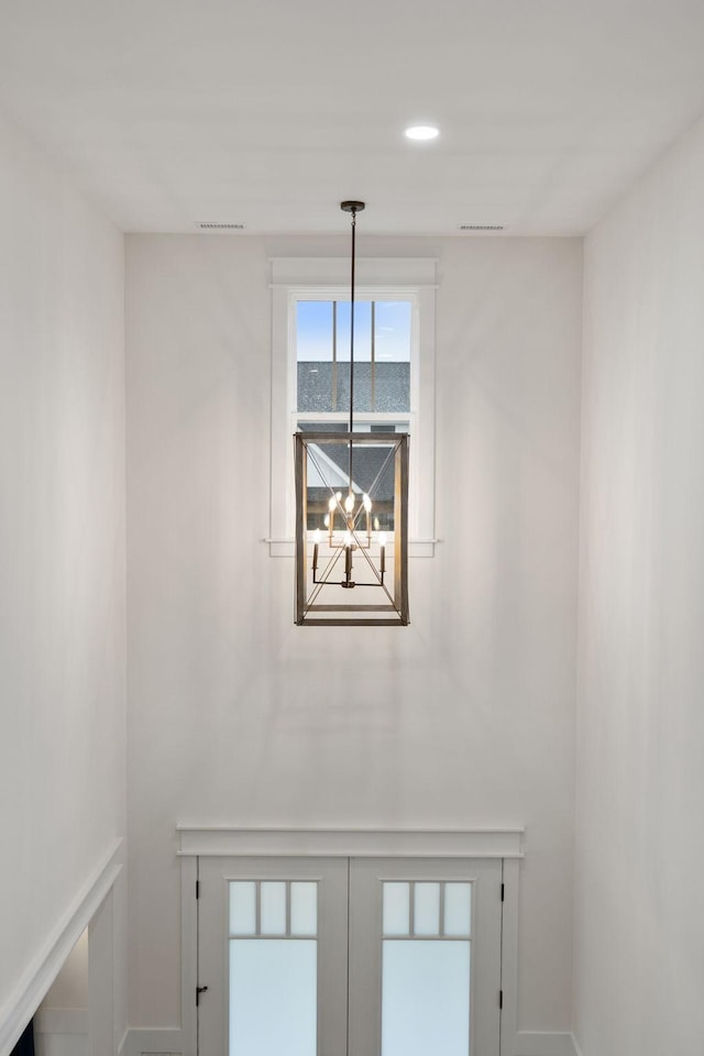 room details featuring recessed lighting