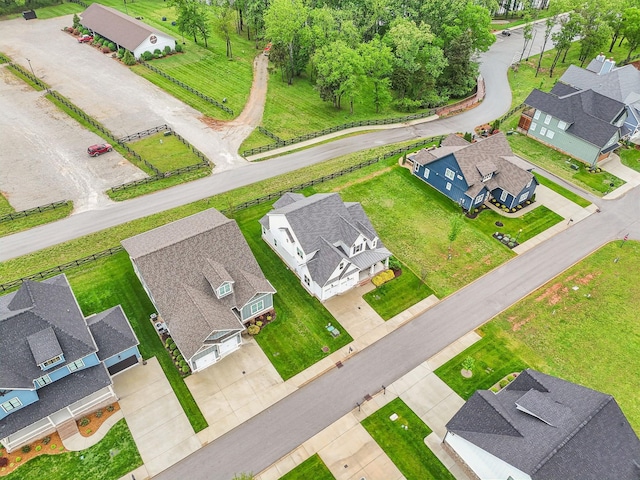 aerial view featuring a residential view
