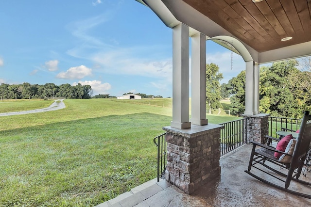 exterior space featuring covered porch