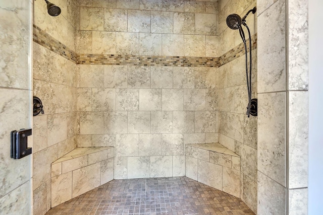 details featuring a shower stall