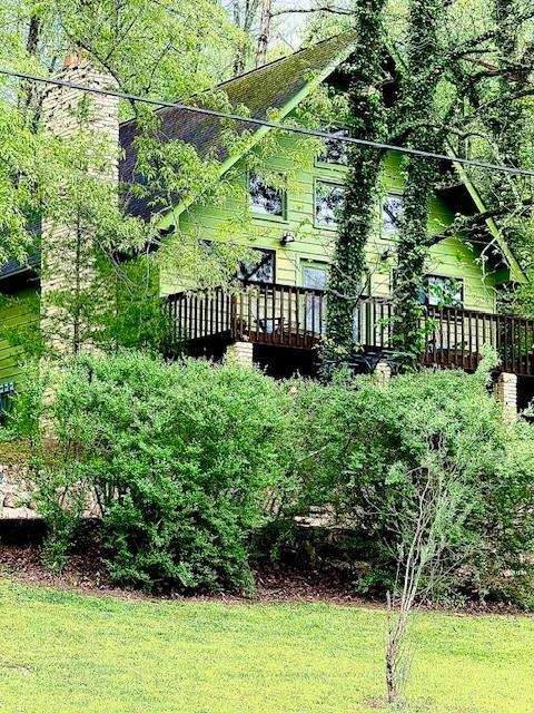 view of yard featuring a deck