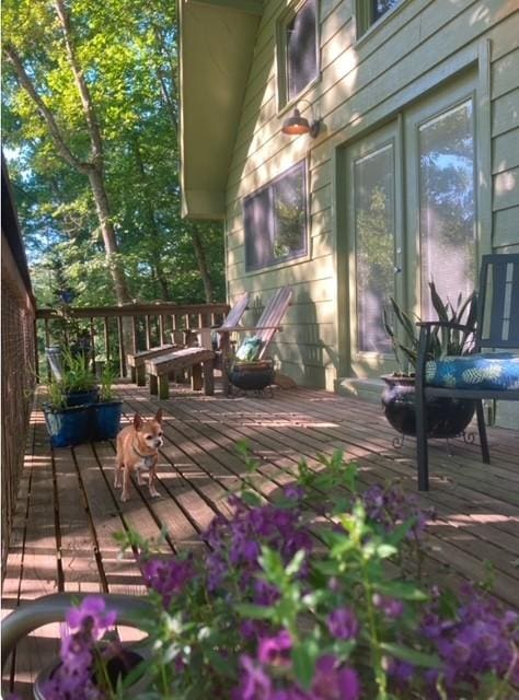 view of wooden deck