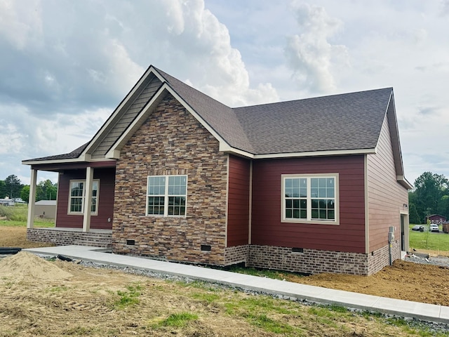 219 Cheney Ln, Lafayette, TN 37083 - view of front of home featuring crawl space and roof with shingles