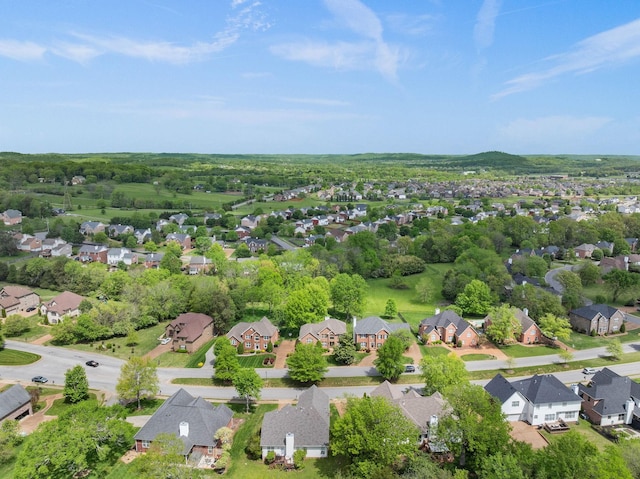 bird's eye view with a residential view