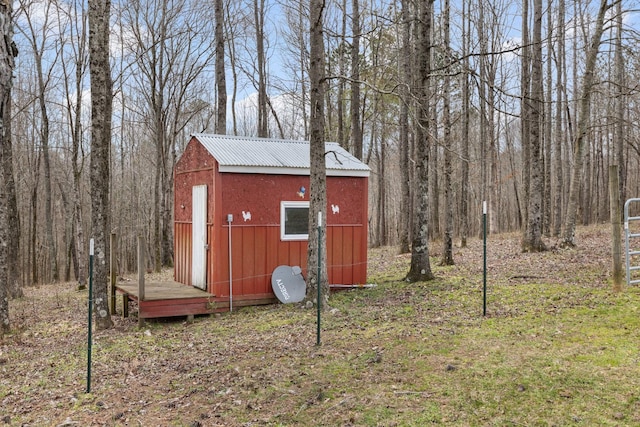 view of shed