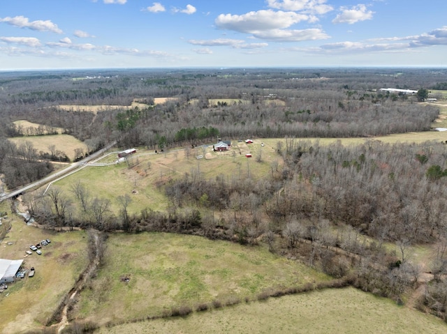 bird's eye view featuring a rural view