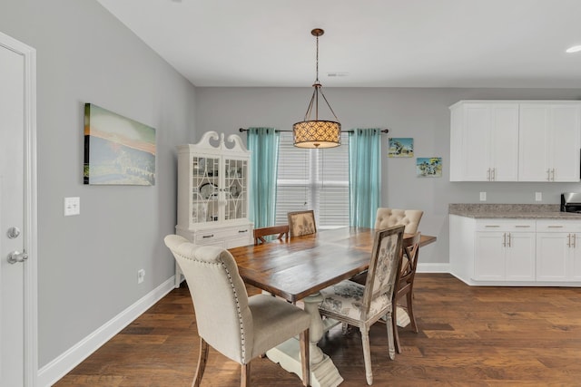 155 Telavera Dr, White House, TN 37188 - dining space with baseboards, visible vents, and dark wood-style flooring