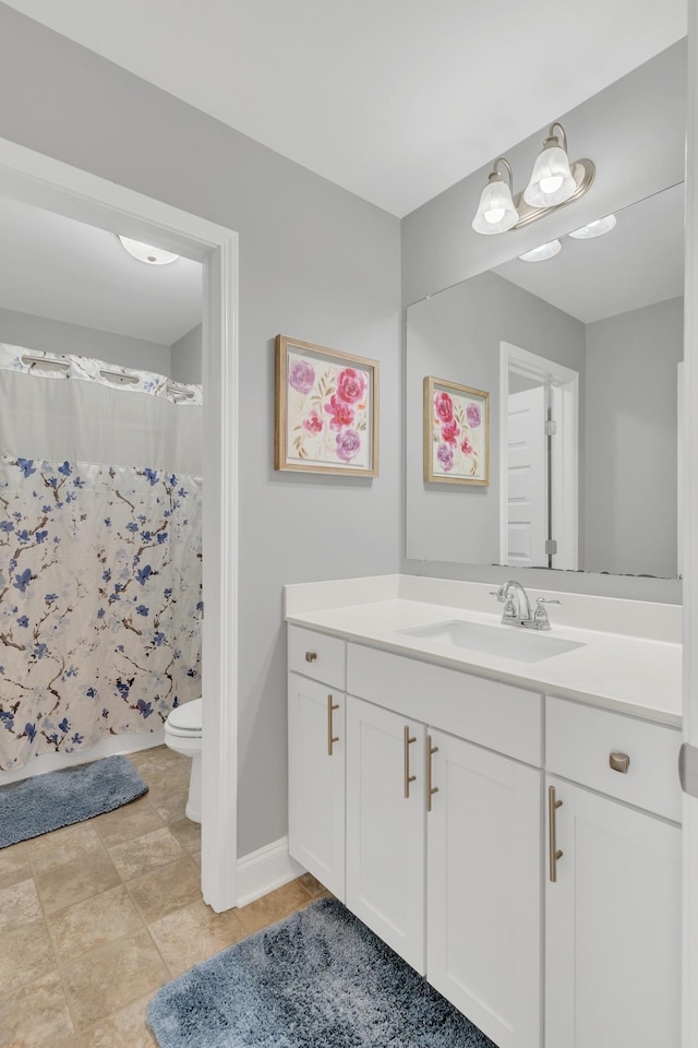155 Telavera Dr, White House, TN 37188 - full bath with toilet, curtained shower, vanity, and baseboards