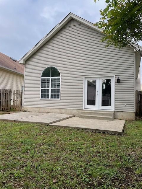 rear view of house featuring a patio area