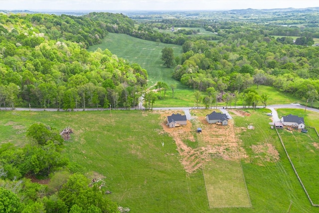 bird's eye view featuring a rural view