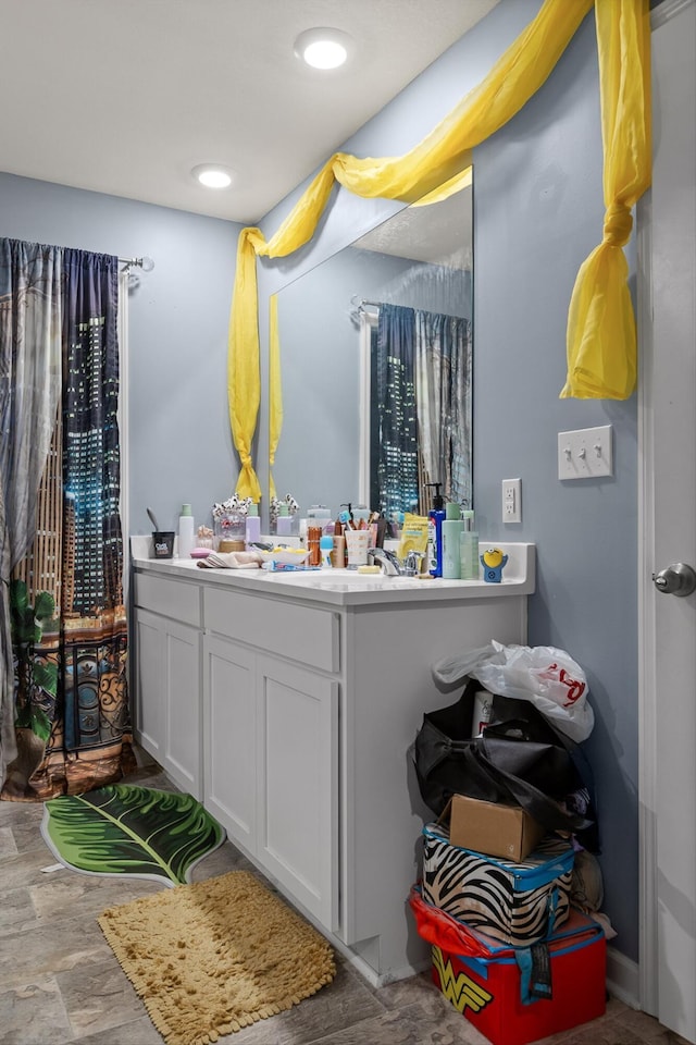 bathroom featuring vanity
