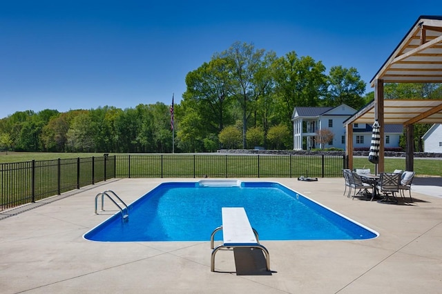 23475 Slate Rd, Athens, AL 35614 - view of pool with fence, a fenced in pool, a yard, and a patio
