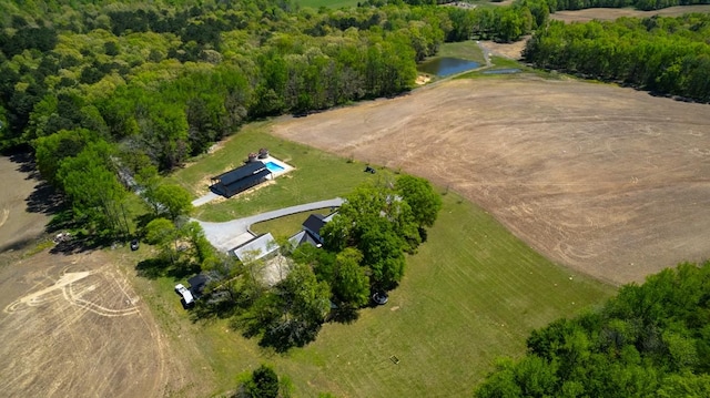 23475 Slate Rd, Athens, AL 35614 - birds eye view of property with a view of trees, a water view, and a rural view