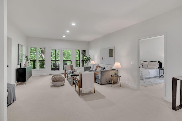 635 Harpeth Trace Dr, Nashville, TN 37221 - living room featuring carpet floors, baseboards, and recessed lighting