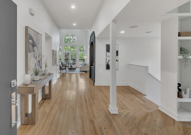 635 Harpeth Trace Dr, Nashville, TN 37221 - hall with recessed lighting, baseboards, and light wood finished floors