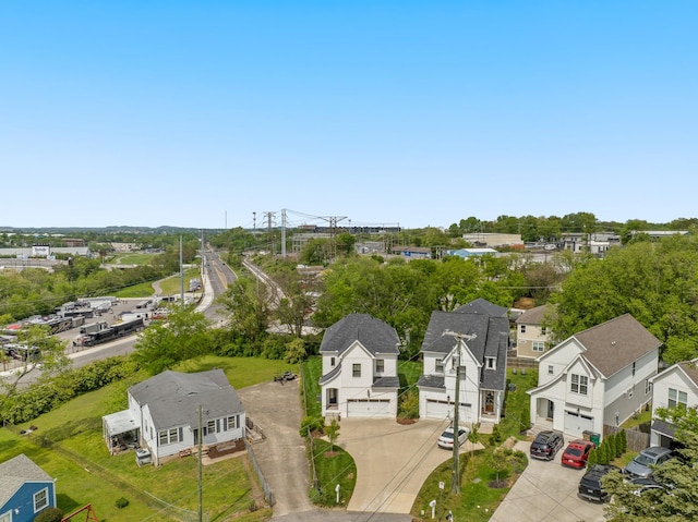 drone / aerial view with a residential view