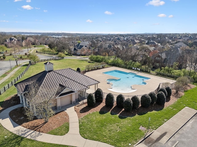 124 Houghland St, Gallatin, TN 37066 - community pool featuring a yard, fence, a residential view, and a patio