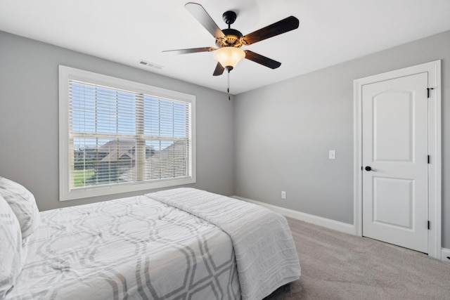 124 Houghland St, Gallatin, TN 37066 - carpeted bedroom with baseboards, a ceiling fan, and visible vents