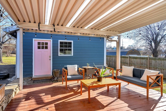 474 Sunliner Dr, Nashville, TN 37209 - wooden deck with outdoor lounge area and fence