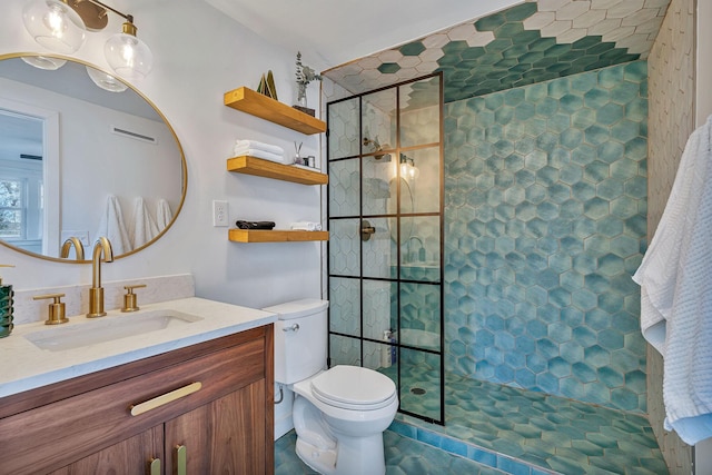 474 Sunliner Dr, Nashville, TN 37209 - bathroom with toilet, tiled shower, and vanity