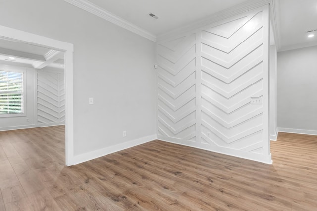 1048 Veridian Dr B, Clarksville, TN 37043 - spare room with recessed lighting, light wood-style floors, baseboards, and ornamental molding