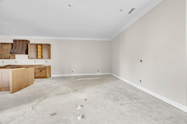 1048 Veridian Dr B, Clarksville, TN 37043 - unfurnished living room with crown molding and baseboards