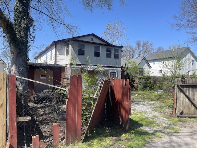 exterior space featuring fence