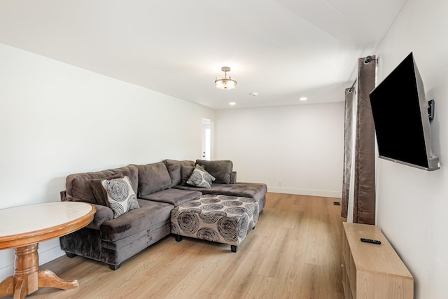 196 Haven Dr, Clarksville, TN 37042 - living area featuring light wood-type flooring, recessed lighting, and baseboards